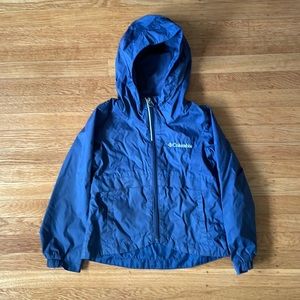 Boys girls Columbia rain coat with fleece inner hooded